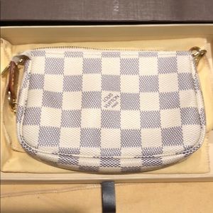 *Sold* Louis Vuitton Damier Azur pochette mini